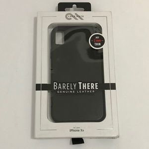 Casemate Barely There Leather Case iPhone Xr-Black